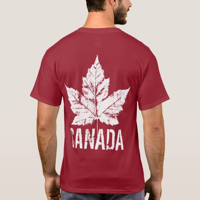 Camiseta legal do Canadá Retro Maple Leaf Souvenir (Verso)