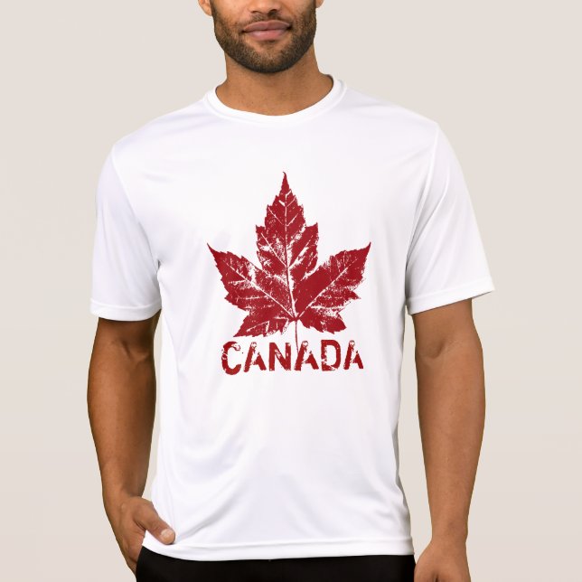 Camiseta legal do Canadá Retro Maple Leaf Souvenir (Frente)