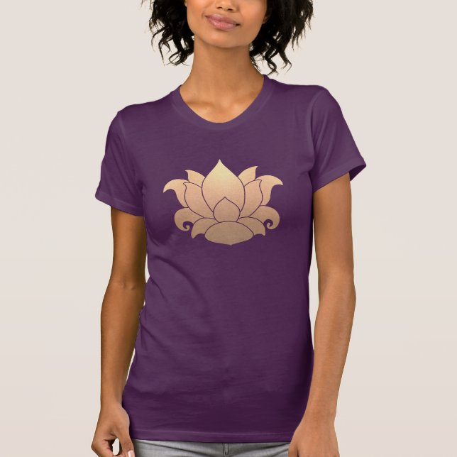 Camiseta Legal Dourada Lotus Yoga, professor Roxo (Frente)