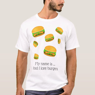 Camiseta Legal e divertido padrão de hambúrguer yummy Meu