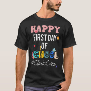 Camiseta Legal Enfermeira Feliz Primeiro Dia de Clínica de 