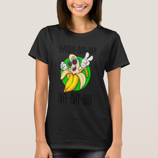 Camiseta Legal engraçada Ilustração de Banana Sarcástica Gr (Frente)