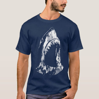 Camiseta Legal esboço gráfico do tubarão Aquato de peixe