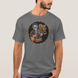Camiseta Legal esqueleto ruim ao osso com guitarra