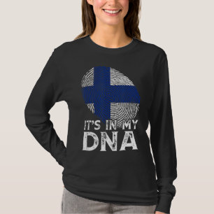 Camiseta Legal Está no meu DNA Finlândia Sinalizador Patri