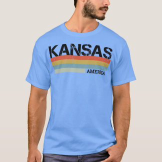 Camiseta Legal Estado do Kansas - Trilhas de Vintagem Retro