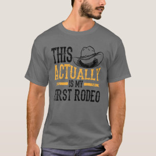 Camiseta Legal Este É Meu Primeiro Rodeio Cowbo Engraça
