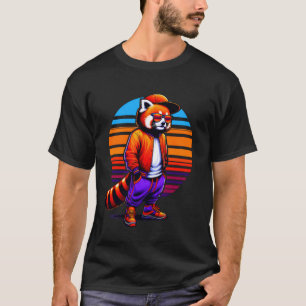 Camiseta Legal Estilo Urbano Moderno Panda Vermelha Sunset 