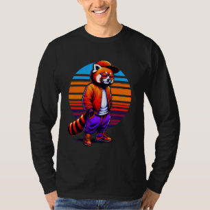 Camiseta Legal Estilo Urbano Moderno Panda Vermelha Sunset 
