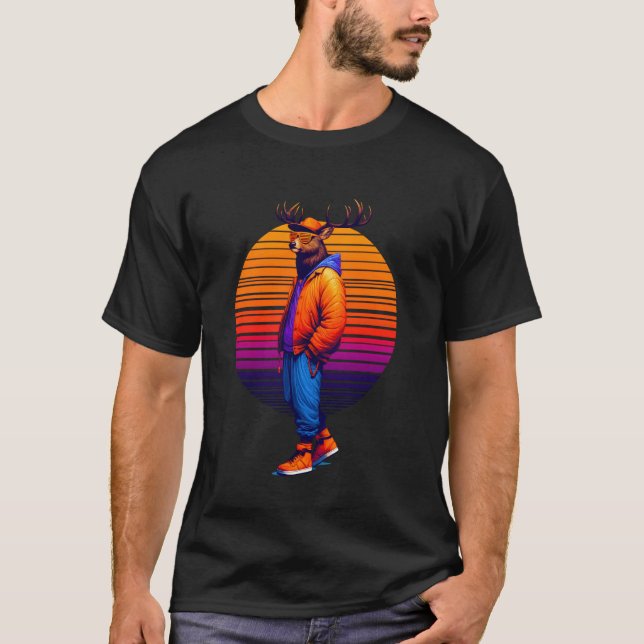Camiseta Legal Estilo Urbano Moderno Sunset Retro Arte (Frente)