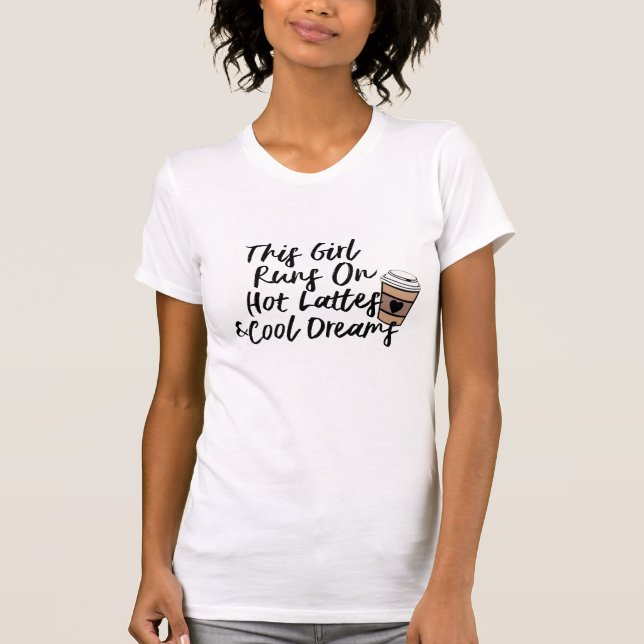 Camiseta "Legal Eu Te Amo Um Café Latte" T-shirt Engraçada (Frente)