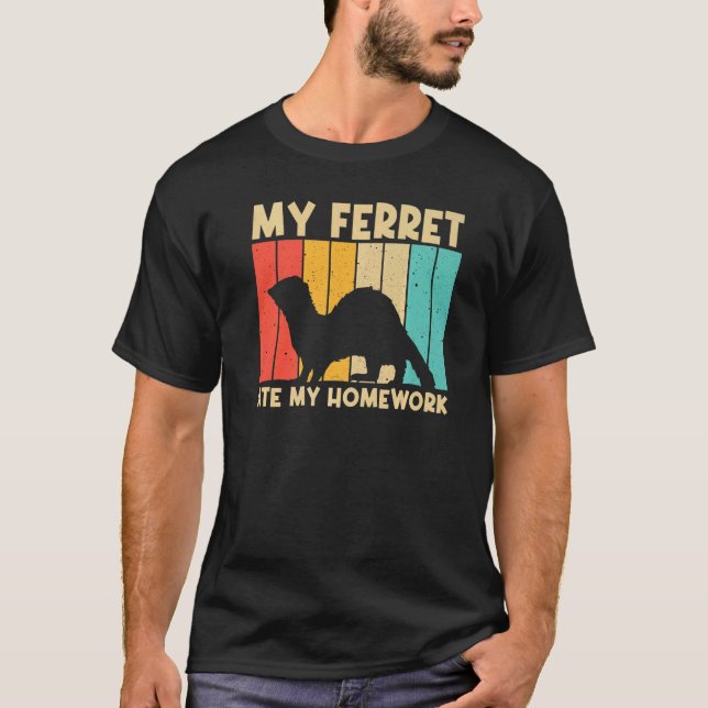 Camiseta Legal Ferret Para Crianças Homens Ferret Pet Anima (Frente)