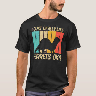 Camiseta Legal Ferret Para Homens Mulheres Pet Ferret