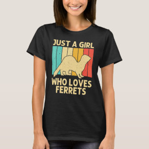 Camiseta Legal Ferret Para Meninas Crianças Proprietárias D