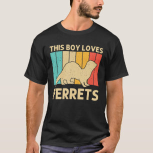 Camiseta Legal Ferret Para Meninos Amante de os animais Fer