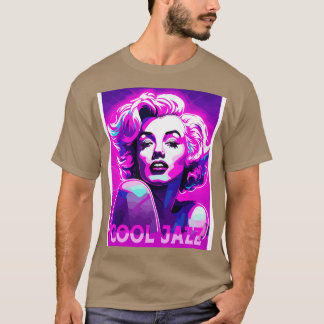 Camiseta legal ficção científica a cores neon do jazz