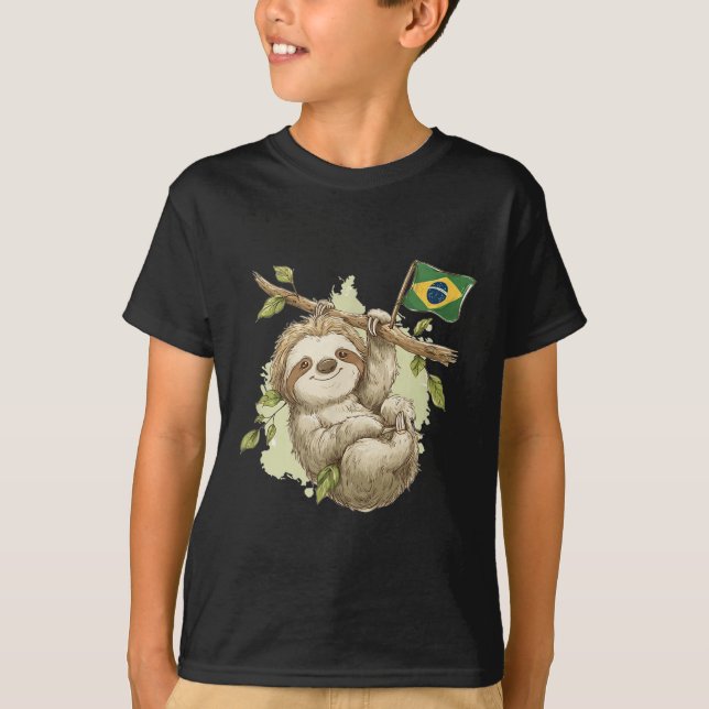 Camiseta Legal Figurinha De Lama Brasileira Para Meninos E  (Frente)