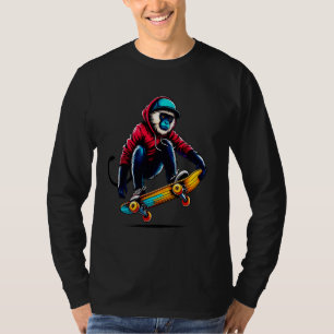 Camiseta Legal Funky Colobus Mackey Skateboard Illustrati
