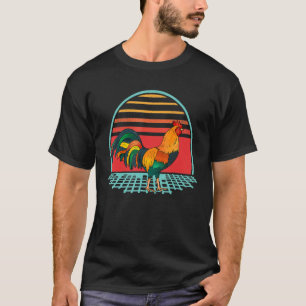Camiseta Legal galo Vestindo óculos escuros retro sóis de v
