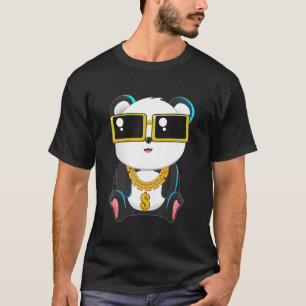 Camiseta Legal Gangsta Panda Bear Bling Bling Hip Hop Músic