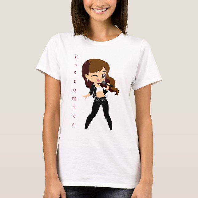 Camiseta Legal garota canta Karaoke Thunder_Cove (Frente)