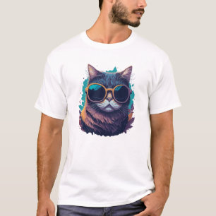 Camiseta Legal gato com óculos de sol