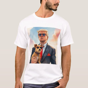 Camiseta Legal Gato de MAGA TRUMP Segurando óculos de sol f