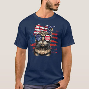 Camiseta Legal Gato De Meowica Com Bandana E Óculos De Sol 