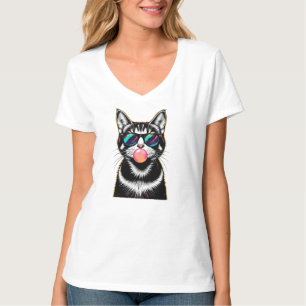 Camiseta Legal Gato Retroativo - Design de Arte Pop de Bubb