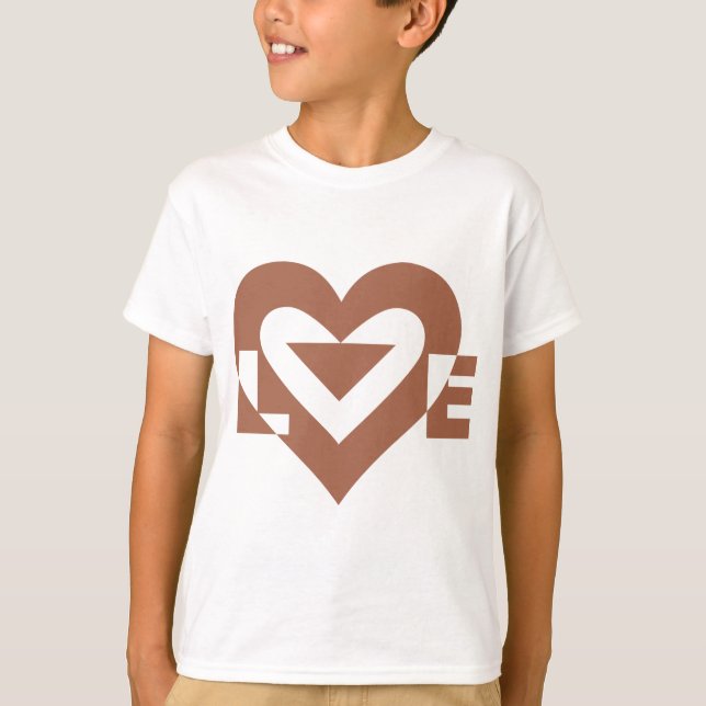 Camiseta Legal Gráfico de Amor, Mocha Brown (Frente)