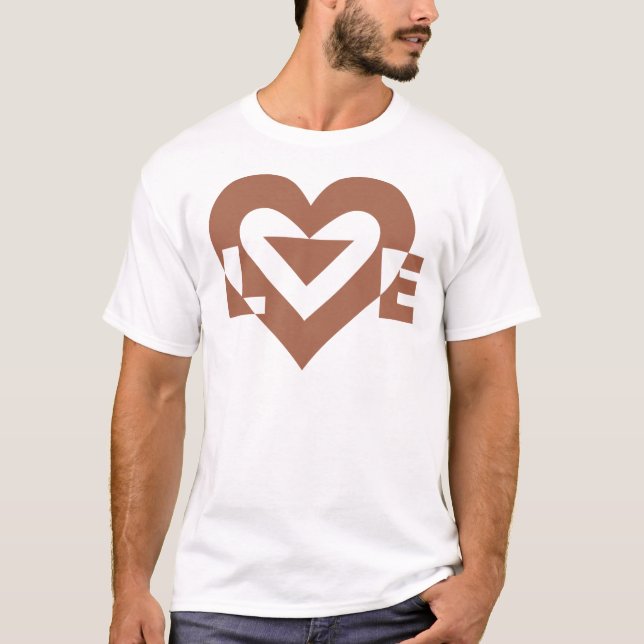 Camiseta Legal Gráfico de Amor, Mocha Brown (Frente)
