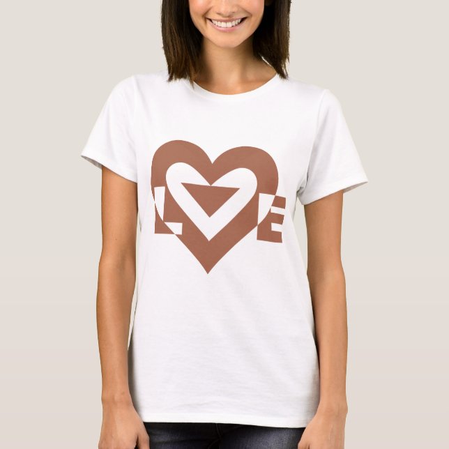 Camiseta Legal Gráfico de Amor, Mocha Brown (Frente)