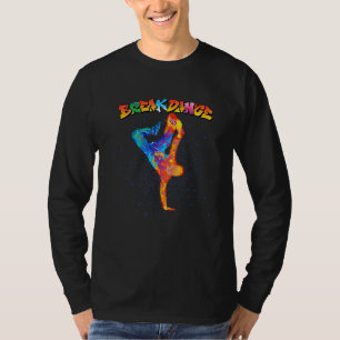 Camiseta Legal Gráfico de Música Colorida Breakdancing & Hi
