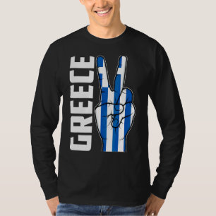 Camiseta Legal Grécia Vitória dos Dois Dedos Patriótico
