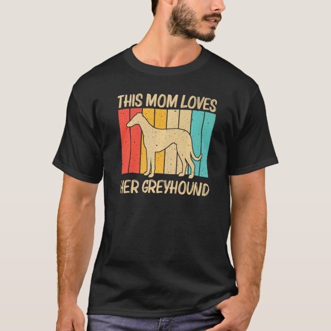 Camiseta Legal Greyhound Para Mamãe Mulheres Noturna Cão De (Frente)