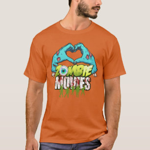 Camiseta Legal Halloween 80s Horror s Eu Amo Filmes de Zumb