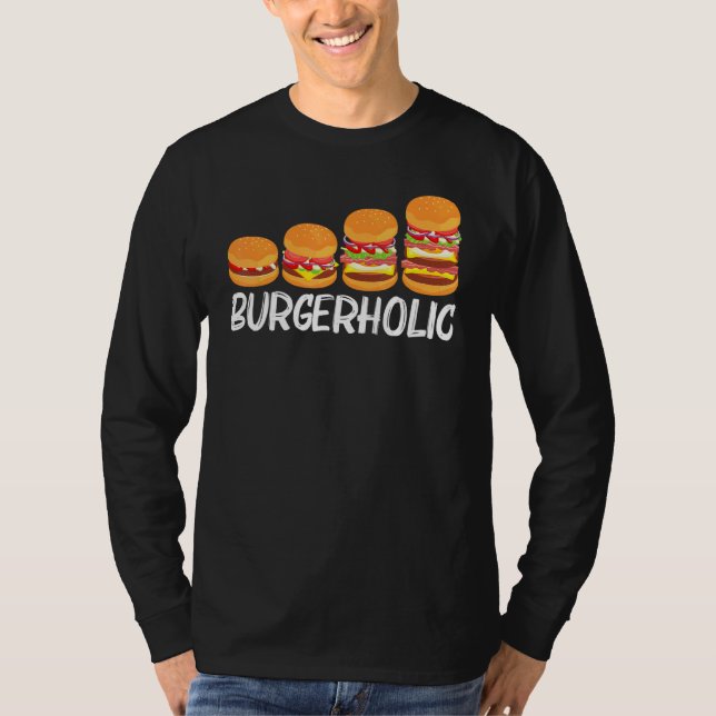 Camiseta Legal Hamburger Para Homens Mulheres Cheeseburger  (Frente)