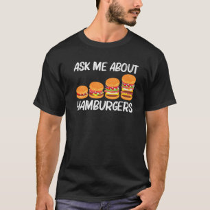 Camiseta Legal Hamburger Para Homens Mulheres Cheeseburger