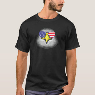 Camiseta Legal Hawk Vestindo bandeira dos EUA Óculos escuro