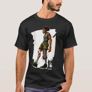 Camiseta Legal Homem Caminhando Pernas Prostéticas Roupa Ur