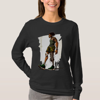 Camiseta Legal Homem Caminhando Pernas Prostéticas Roupa Ur