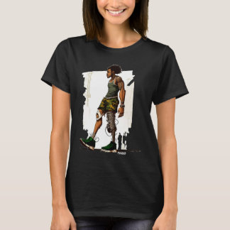 Camiseta Legal Homem Caminhando Pernas Prostéticas Roupa Ur
