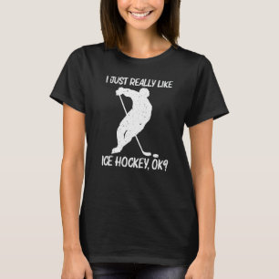 Camiseta Legal Hóquei No Gelo Para Mulheres Homens Jogando