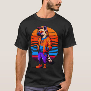 Camiseta Legal Hyena Moderna Estilo Urbano Sunset Retro Art