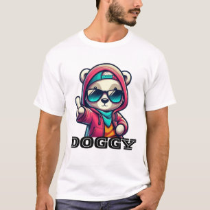 Camiseta Legal ilustração do Urso de Estilo da Rua - Trendy