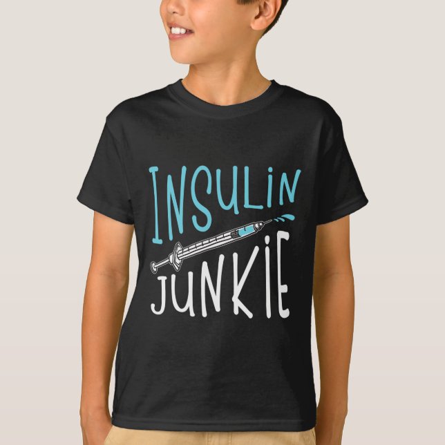 Camiseta Legal Insulin Junkie Diabetes Me Dão Conhecimento (Frente)