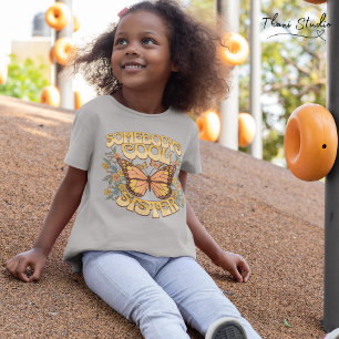 Camiseta Legal Irmã Borboleta Flor Selvagem Retro