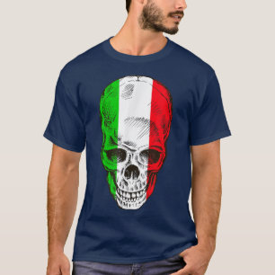 Camiseta Legal Itália Flag com T-Shirt Caveira