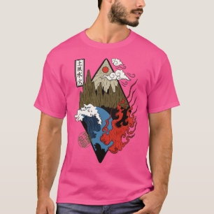 Camiseta Legal Japonês Quatro Elementos Sagrados