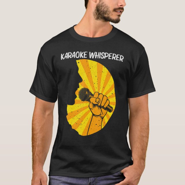 Camiseta Legal Karaoke Para Homens Cantando Máquina Karaoke (Frente)
